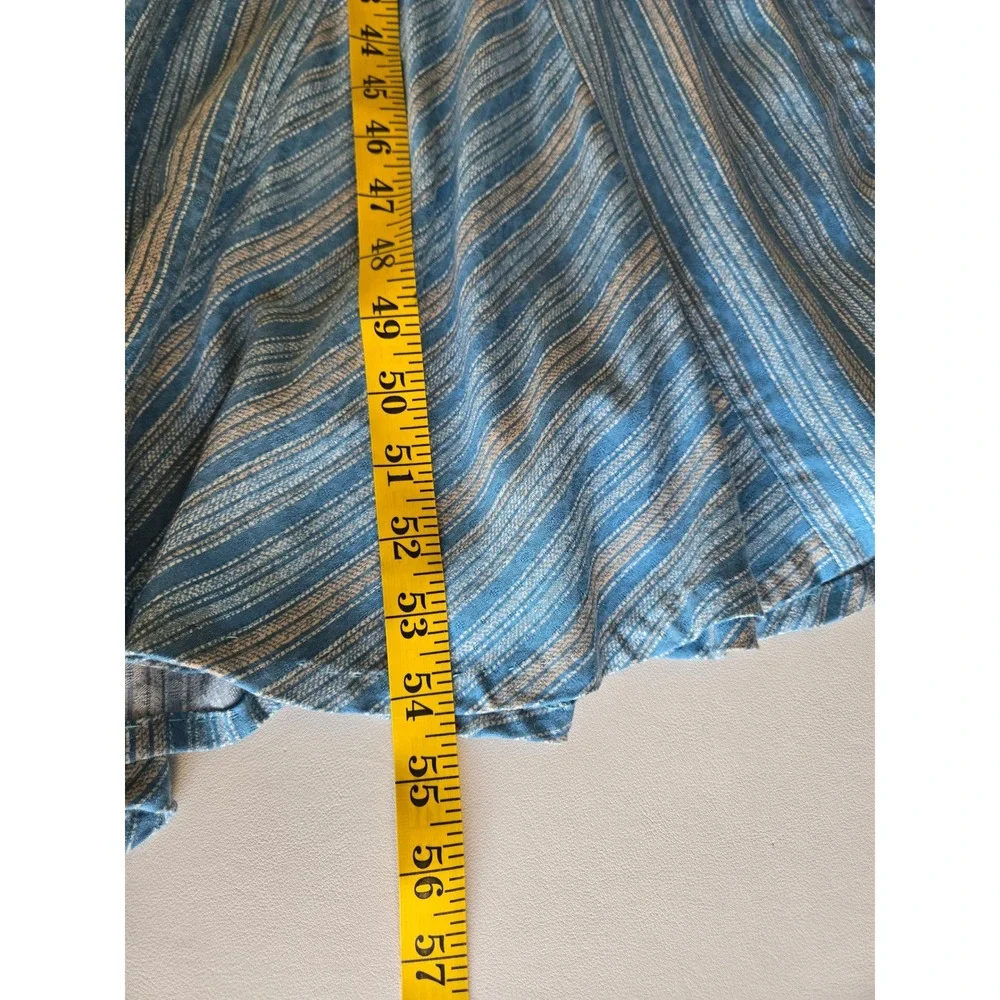 Free People Rowan Blue Stripe Dolman Maxi Dress M Boho Coastal Resort Travel
